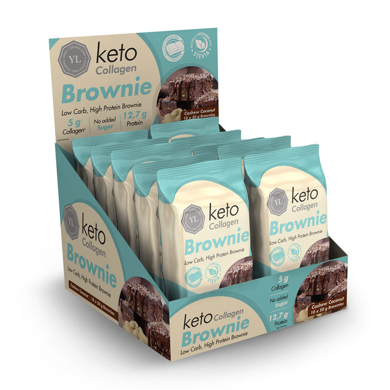 KETO COLLAGEN BROWNIE CASHEW COCONUT 50G - SINGLE